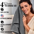 thumbnail image 5 of RIVERSIDE Bath Towel 4 Pack 30x60 Soft Cotton Quick Drying Large Towels for Bathroom - Gray, 5 of 9
