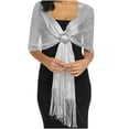 thumbnail image 2 of Sparkling Metallic Shawls and Wraps with Buckle,for Evening Dresses Party Wedding, 2 of 4