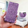 thumbnail image 5 of Compatible with Oppo A5 Pro 5G Phone Case Sunflower Print Leather Wallet Phone Case - Purple, 5 of 5