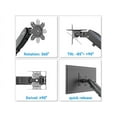 thumbnail image 4 of Rosewill Dual Monitor Mount, Full Adjustable Monitor Desk Mount Swivel Vesa Bracket with C Clamp, Grommet Mounting Base for 15 to 32 Inch Computer Screens - Each Arm Holds 4.4 to 19.8lbs, 4 of 5