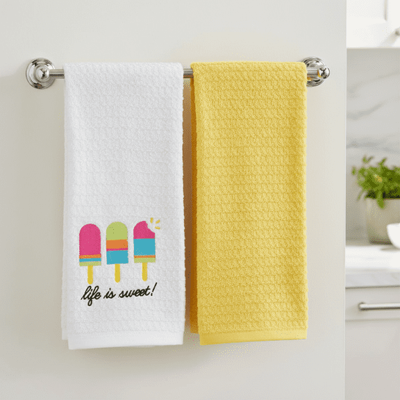 Serafina Home Life Is Sweet Popsicle Summer Kitchen Towel Set Of 2