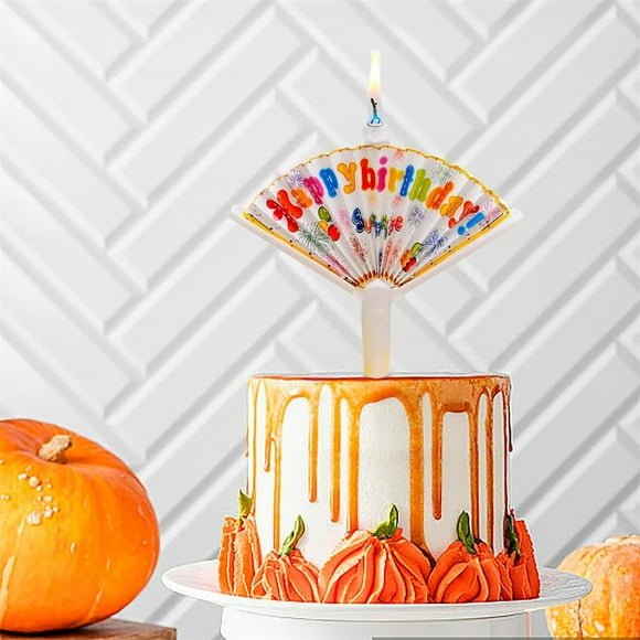 Candles & Holders Reusable Novelty Fan Birthday Candle Funny Children Cake Decoration Wishing Candle for Celebrations and Parties
