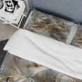 thumbnail image 4 of Designart "Captivating Liquid Ink in Grey and Gold" Abstract Marble Bedding Covert Set - Modern Grey Abstract Bed Set With 2 Shams, 4 of 6