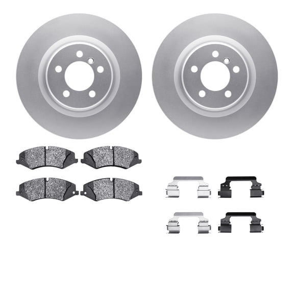 Dynamic Friction Company Front Geospec Brake Rotors with 5000 Advanced Brake Pads includes Hardware 4512-11049