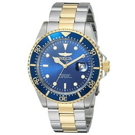 Free Shipping Invicta 17052 Men s Pro Diver Blue Dial Yellow Gold Steel Bracelet Dive Watch Walmart
