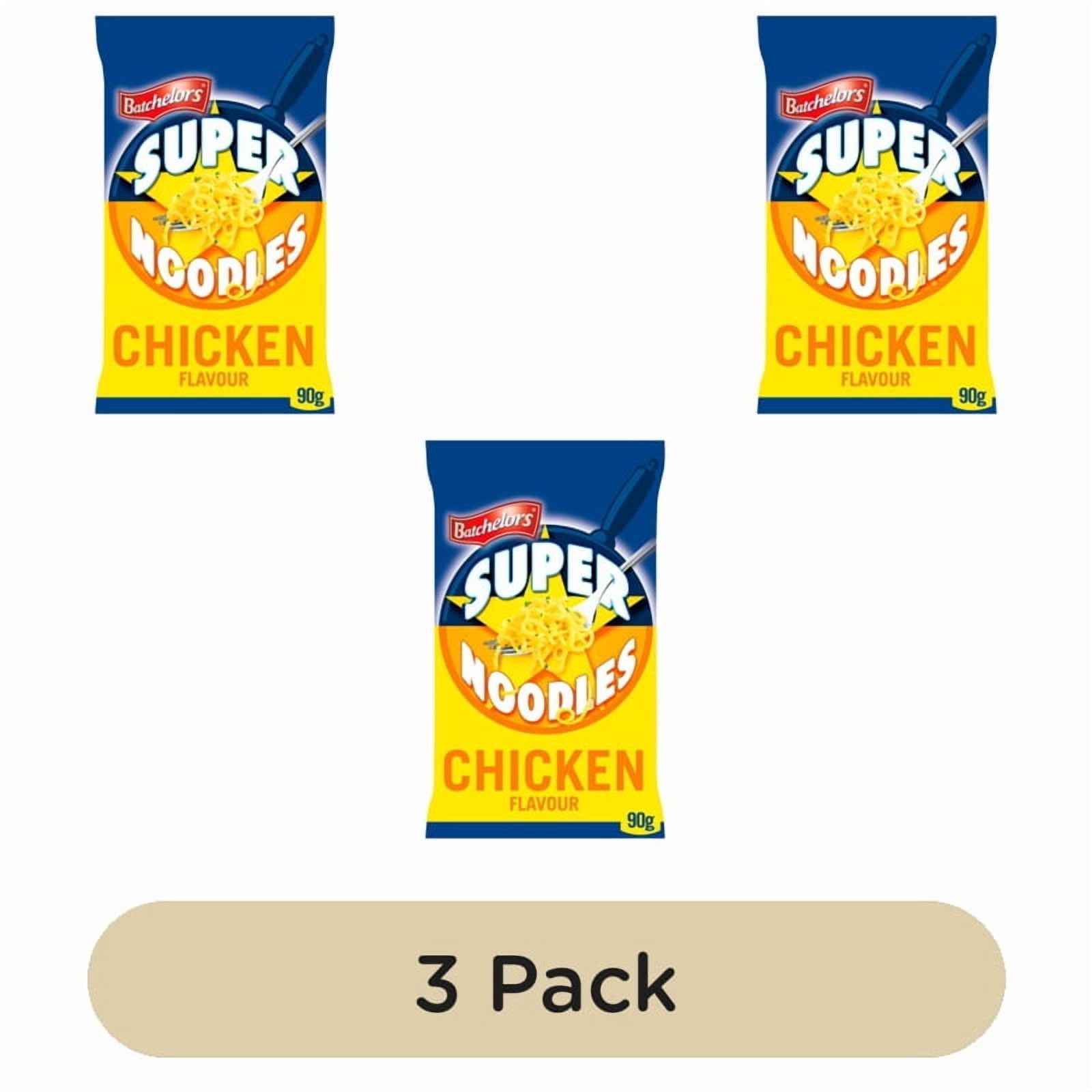 Batchelors Super Noodles Chicken Flavour Instant Noodles 90g, British Import (Pack of 3)
