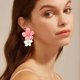 thumbnail image 2 of Moda Nueva Pendientes Europea y Personalidad Tendencia Color Doble Capa Flor Studs Dulce Pendientes, 2 of 5