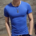 thumbnail image 2 of Alvivi Mens Gym Workout Athletic T-shirt Running Jogger Sweatshirt Swimming Beachwear Casual Shirt Blue 4XL, 2 of 4