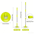 thumbnail image 2 of 360° Rotating Telescopic Mop Handle Replacement | Stainless Steel & Reinforced Plastic | 47.6" Extendable Pole | Fits Round Mop Buckets | Easy Tool-Free Installation | Wall-Mountable, 2 of 7