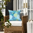 thumbnail image 4 of Outdoor/Indoor Throw Pillows Covers, Decorative Throw Pillows Covers , 16"x16" Square Throw Pillows Covers Bed, Couch, and Patio Furniture (Set of 2, Dahlia Blue), 4 of 7