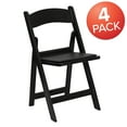 thumbnail image 3 of Emma + Oliver Folding Chair - Black Resin – 4 Pack 1000LB Weight Capacity Event Chair, 3 of 14