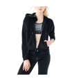 thumbnail image 1 of Aeropostale Sudadera con capucha de terciopelo para mujer, negro, grande Aeropostale  Sudadera, 1 of 2