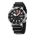 thumbnail image 1 of Men Watch Chic Solid Color Multifunctional Waterproof Stainless Steel Man Wristwatch Fashion Accessory Time Reminding Device black, 1 of 6