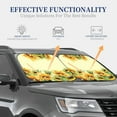 thumbnail image 5 of Uemuo Sunflowers On A Yellow Background Printed 2 PCS Car Windshield Sun Shade, Auto Sun Heat and UV Rays Blocker, Foldable Automotive Front Window Sunshade Protector, 5 of 7