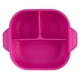 thumbnail image 1 of Plato Cuadrado con Divisiones PAPU BABY Rosa Mexicano con Tapa y Base de Succión de Silicón Grado Al, 1 of 6