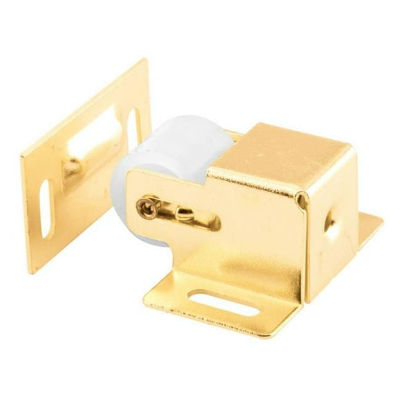 Prime-Line Products-Slide 241938 0.43 in. x 1.37 in. Closet and Cabinet Roller Catch Brass Plated- pack of 6