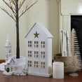 thumbnail image 2 of Northlight Snow Covered Rustic Wooden Christmas House - 30" - White, 2 of 6