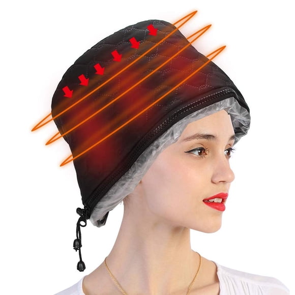 Gorro Eléctrico Beauty Hair Steamer Negro Para Tratamiento Térmico Del Cabello En El Hogar