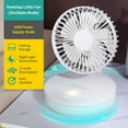 thumbnail image 3 of Needhep Strong Wind Ultra Quiet Small Personal Fan,Table Fans for Bedroom, Portable Bathroom Fan, Oscillating Floor Fan, Usb Mini Fan (white), 3 of 10