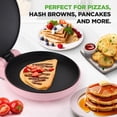 thumbnail image 4 of NutriChef Countertop Pizza Maker | 1500W Non-Stick Electric Pizza Cooker | Make 12" Personal Pizzas, Eggs, Toast & More | Cool-Touch Handles, Compact & Space-Saving | Temp Range 175-400°F | Pink, 4 of 5
