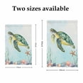 thumbnail image 6 of Sea Turtle Garden Flags For Outdoor, Teal Green Starfish Shell Marine Life Small Double Side Yard Flags Weather Proof Garden Decor for Lawn Outside Holiday 12 x 18 Inches, 6 of 9