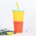 thumbnail image 1 of Yttmshdga Glass&Bottle 800ML Creative Plastic Cup With Temperature Sensitive Color Changing For Smoothie And Iced Coffee, 1 of 4