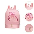 thumbnail image 6 of Milageto Ballet Dance Backpack Cute with Shoe Compartment for Jazz Latin Dance Sports Pink, 6 of 8