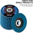 thumbnail image 6 of NEIKO 11255A 10 Pack Jumbo Zirconia Flap Discs 4-1/2 for Angle Grinder, 40 Grit Flapper Wheel, Flat T27 Grinding Wheel 4.5 Inch Flap Disc, 7/8" Arbor Grinding Disc, Flap Wheel for Wood, Metal Sanding, 6 of 6