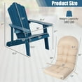 thumbnail image 3 of Costway Chaise Adirondack Hanches Chaise Adirondack avec Porte-Gobelet et Coussin Bleu Marine, 3 of 8