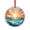 Pattern-2, variant on Christmas Ornament Watercolor Sun Rising Over Hawaii In The Ocean Round Ornament Tropical Palm Trees Beach Sunset Holiday Present Ideas