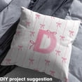 thumbnail image 2 of jejeloiu Initial Letter D Fabric by the Yard 3 Yards,Chic Bow Knot Sewing Fabric,Pink Bow Fabric for Sewing For Girl,Breathable Bedroom Decoration, 2 of 6