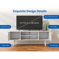 thumbnail image 4 of Cozy Castle White Small TV Stand for 50 inch TV, Modern Entertainment Center, TV Media Console Tables for Living Room Bedroom and Office, 4 of 8