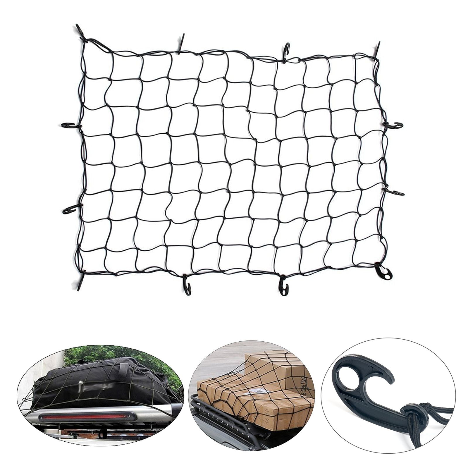 Truck Bed Netting with 12 Hooks Cargo Rack Rooftop 51” x 39” DUEBEL Cargo Net for Pickup Truck Bed 4” x 5” Grid Mesh Cargo Net 