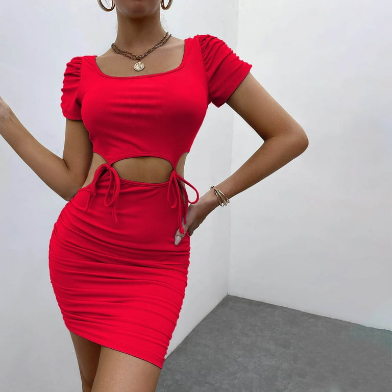 Red t shirt dress walmart top