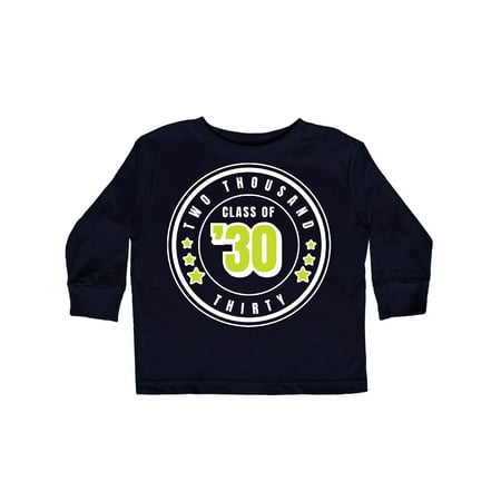 

Inktastic Class of 2030 in White Circle with Stars Gift Toddler Boy or Toddler Girl Long Sleeve T-Shirt