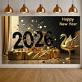 thumbnail image 3 of Gold Theme 2026 New Year Banner Golden Balloons Happy New Year Display Firework Design Star Patterns 2026 Celebration Background for New Year Party 2026 Celebration Indoor Decoration, 3 of 3