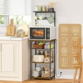 thumbnail image 4 of 5 Tier Coffee Bar Station with Hooks, Farmhouse Corner Cabinet for Kitchen Storage, 4 of 6