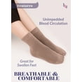 thumbnail image 6 of HUGH UGOLI Women Diabetic Ankle Socks, Super Soft & Thin Bamboo Socks, Wide & Loose, Non-Binding Top & Seamless Toe, 4 Pairs, Milk Coffee, Shoe Size: 10-12, 6 of 6