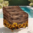 thumbnail image 2 of Renewold Waterproof Patio Chair Covers Anti-UV Weather-Resistant Patio Lounge Chair Covers Furniture Protection Fits up to 29W x 33D x 36H Inches, Sunflower Brown Wood Grain, 2 of 7