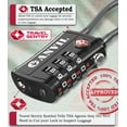 thumbnail image 2 of ANVIL TSA Approved Cable Luggage Locks 3 Digit Combination with Zinc Alloy Steel, 2 of 6