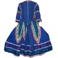 thumbnail image 3 of Girls Jalisco Dress Wide Skirt Folklorico 5 De Mayo Fiesta Dance X-Small Royal Blue, 3 of 3