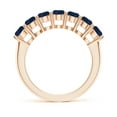 thumbnail image 2 of ANGARA Natural Half Eternity Seven Stone 2.31 ct Blue Sapphire Wedding Band in 14K Rose Gold for Women (Size-4mm) | September Birthstone, Anniversary, Jewelry Gift for Women | Natural Sapphire Ring, 2 of 10