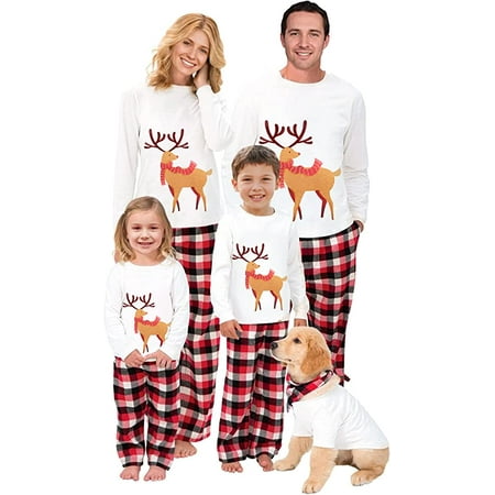 

Christmas Family Pajamas Matching Christmas Pjs Xmas Sleepwear Long Sleeve Pajama Holiday Jammies for Adult Kids Baby
