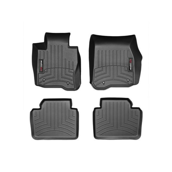 WeatherTech Custom Fit FloorLiners compatible with BMW 435i, 440i, 428i, 430i - 1st & 2nd Row (2-pc. Rear Liner), Black
