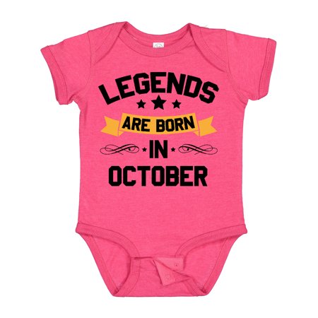 

Inktastic Legends Are Born in October Gift Baby Boy or Baby Girl Bodysuit