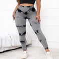 thumbnail image 5 of Tie Dye Hidden Scrunch Leggings for Women Tummy Control Butt Lifting Yoga Pants High Waist Compression Workout Tight,S,Gray, 5 of 8