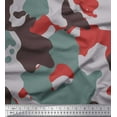 thumbnail image 1 of Soimoi Moss Georgette Fabric Two Tone With Grey Camouflage Print Fabric by Yard 42 Inch Wide, 1 of 1