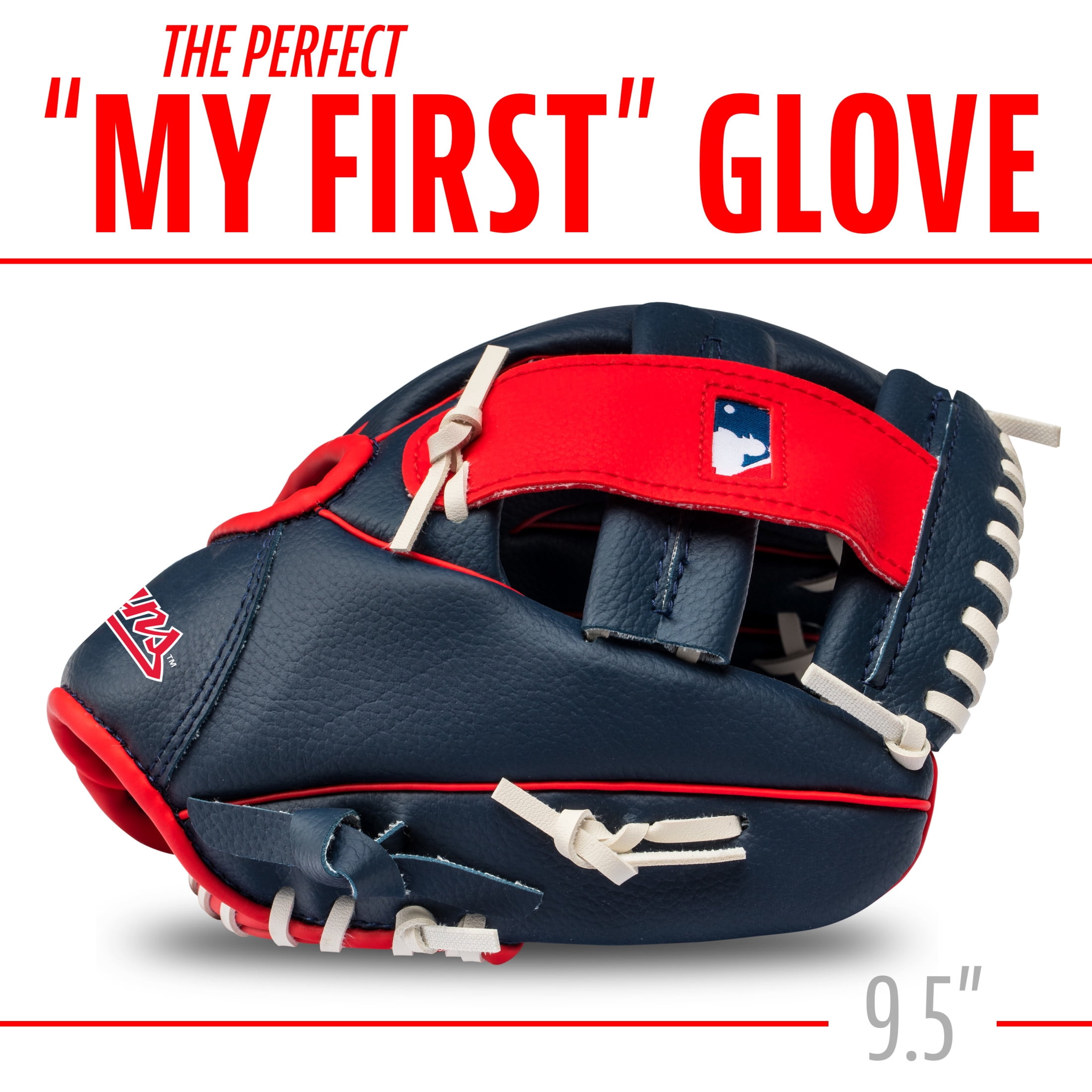 Franklin Sports MLB Cleveland Guardians Youth Teeball Glove + Ball Set, 9.5 in