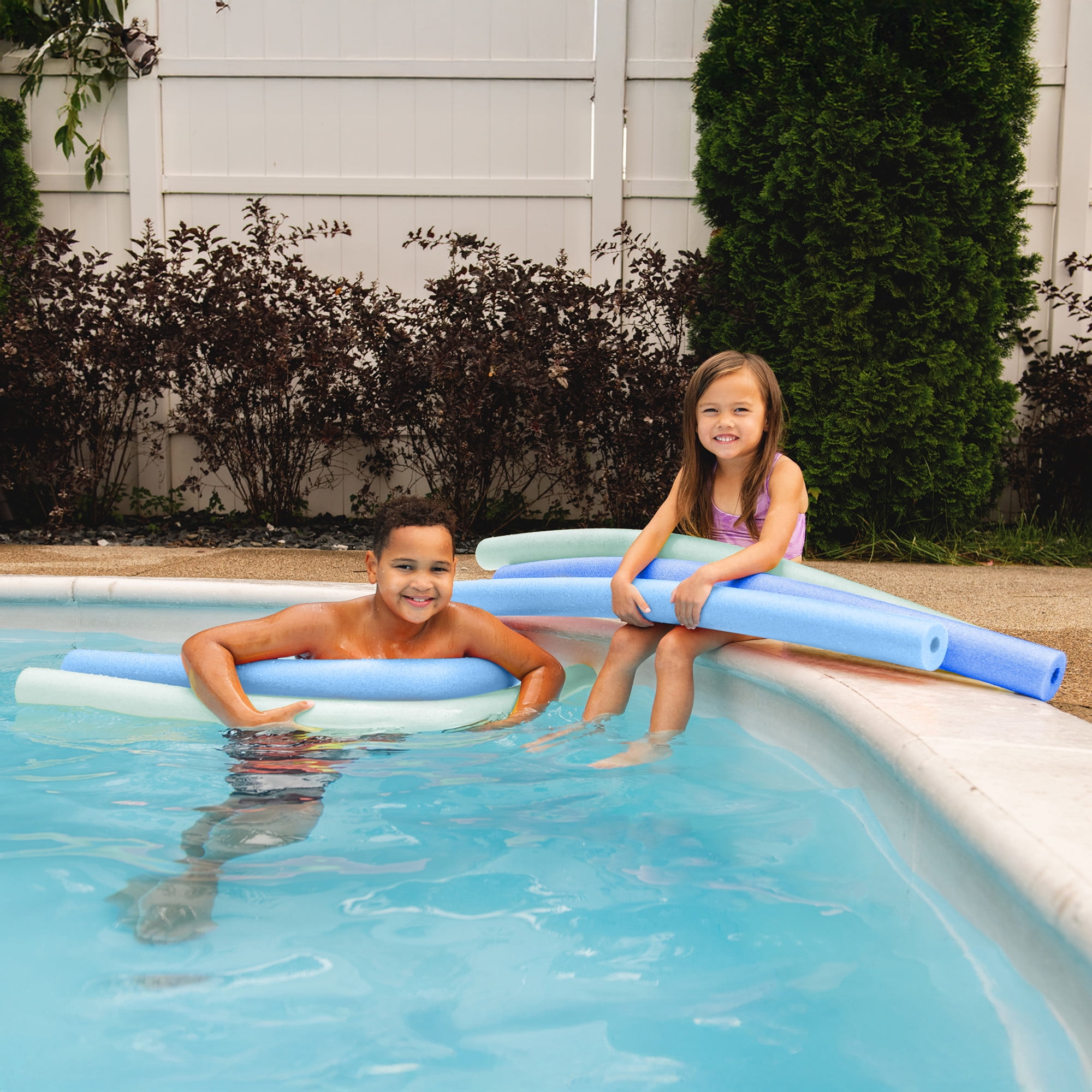 Big Joe Super Swim Noodle 20 Pack Pool Noodles, Assorted Blues, 4 feet, 50"L x 3"W x 3"H each