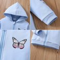 thumbnail image 4 of SILVERCELL Girls’ Spring and Autumn Butterfly Print Zipper Hooded Jacket Long Sleeved Casual Sweatershirt for 18M-6T Toddler Kids, 4 of 13